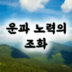 운과 노력의 조화